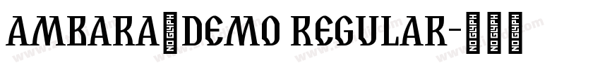 Ambara_Demo Regular字体转换 Ambara_Demo Regular字体转换